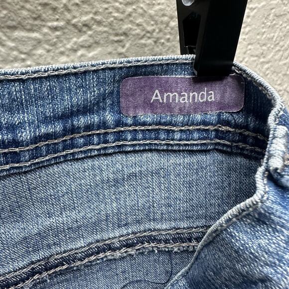 Gloria Vanderbilt Amanda Jeans Womens 18 Denim Straight Leg High Rise Zip - Picture 14 of 15